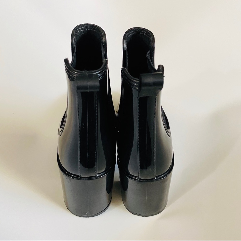 Jeffrey Campbell black Chelsea rubber boots 10 - Picture 4 of 4